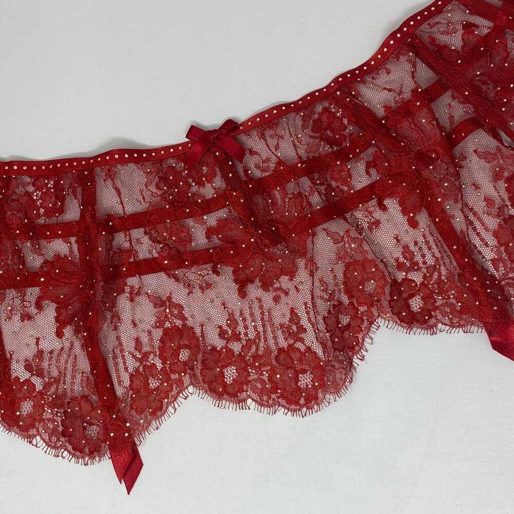 Agent Provocateur Davinah Red Suspender AP3 Medium NWT $695 - Picture 5 of 8